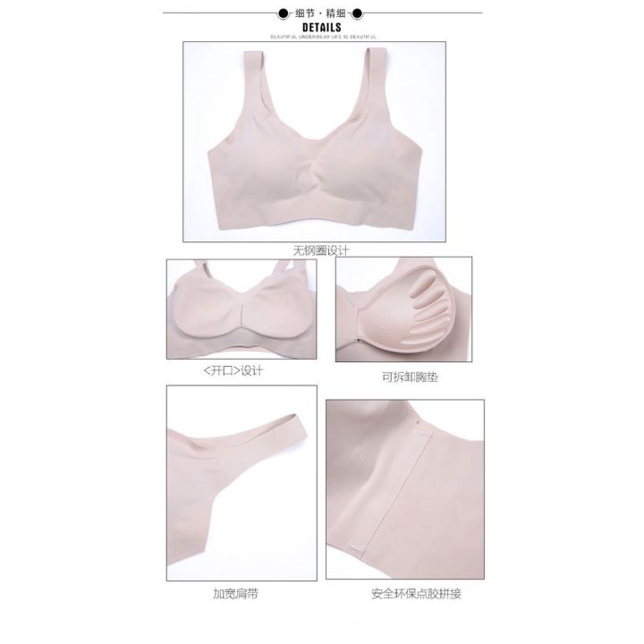 ready-stock-comfort-ladies-sports-for-women-push-up-plus-size-wireless-lette-y-with-foam-non-wire-seamless