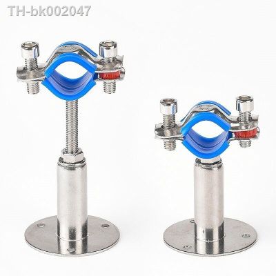 ◘❀ 50-100mm Adjustable Rod Fit 19-108mm OD Tube 304 Stainless Pipe Hanger Bracket Clamp Support Clip With Base Plate