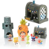 【YF】 Spongebob Children Birthday Gifts Set Figures Cartoon Dolls Decoration Landscaping Aquarium Accessories