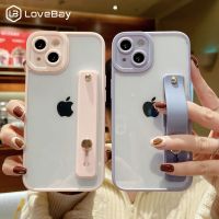 [Phone case]ป้องกันกล้องสายรัดข้อมือที่วางโทรศัพท์กรณีสำหรับ iPhone 11 12 13 Pro Max X XR XS Max 7 8บวก SE 2020ลูกอมสีปกแข็ง