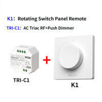 Mipoxer AC110V-220V Triac RF + ตัวหรี่แบบไร้สาย,รีโมทแผงสวิตช์หมุน K1สำหรับไฟสีเดียว