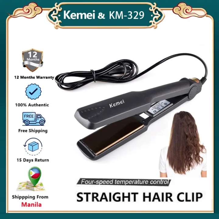 Kemei Km 329 Professional 2 In 1 Straightening Iron Fast Warmup Thermal