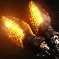 2pcs/set 12V Motorcycle Turn Signal Lights Waterproof ABS LED Direction Yellow Lights Motorcycle Light Assembly