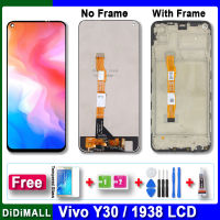 100% จอ LCD แบบดั้งเดิมสำหรับ Vivo Y30 1938จอแสดงผล LCD ที่มีหน้าจอสัมผัสประกอบ Digitizer พร้อมชิ้นส่วนส่วนประกอบกรอบสำรอง