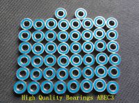 Free shipping 50PCS 5X10X4mm Blue Rubber Seals bearing 5X10X4 MR105 2RS ABEC3 Model bearing