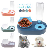 Cat Bowl Automatic Feeder Dog Cat Food Bowl With Water Fountain Double Bowl Drinking Raised Stand Dish Bowls For Cats