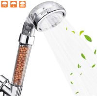 Shower Head, Handheld High Pressure Filter Filtration Stone Stream Shower Head Water Saving Ionic with 1 and 3 Function Adjustab