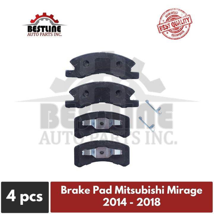 Brake Pad Disc Pad for Mitsubishi Mirage G4 2014 to 2018 Bendix Brand