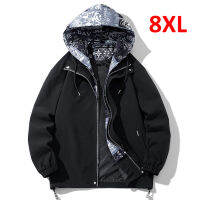 Paisley Hooded Jacket ผู้ชาย8XL Plus ขนาดเสื้อแจ็คเก็ตแฟชั่น Casual ฤดูใบไม้ผลิฤดูใบไม้ร่วง Windbreaker ชาย Outerwear ขนาดใหญ่8XL