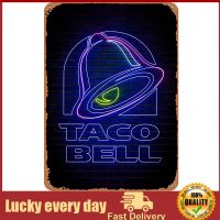 Celestineor Taco Bell - Retro ป้ายดีบุกโลหะ Vintage Plaque สำหรับ Home Kitchen Bar ร้านกาแฟ Room Wall Decor