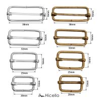 【CW】 20pcs Metal Adjustable square ring buckles Sliver Garment Blet Needlework Luggage Sewing Buttons