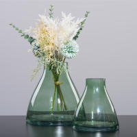 Danish Design T-shaped Glass Vase Modern Minimalist Living Room Flower Vase Adornment Floral Nordic Decoration Home