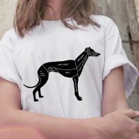 เสื้อยืดผ้าฝ้ายฤดูร้อนใหม่พิมพ์เสื้อยืดผู้หญิงแขนสั้น Greyhound สุนัข Minimalist คำคมพิมพ์ผู้หญิงอะนิเมะการ์ตูนสุภาพสตรี T เสื้อ