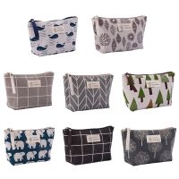 ✟◇ Cloth art zip zero wallet cosmetics receive bag multi-function canvas bag bag phone bag wash gargle bag key