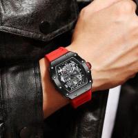 ?☋❈ High-grade Richard miller of the mechanical handsome man watches casks hollow out creative students silicone watch