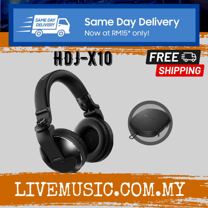 Pioneer DJ HDJ-X10 Professional DJ Headphones - Black (HDJ X10