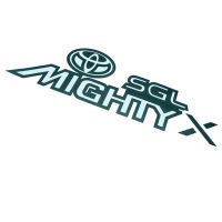 สติ๊กเกอร์ Sticker SGL MIGHTY X ขนาด 45x13 cm. สีดำ 1ชิ้น Toyota Hilux Mighty-X โตโยต้า ไฮลัก ไฮลัค ไมตี้ x ไมตี้เอ็กซ์ 2 ประตู 4ประตู ปี 1996 - 1999  สินค้าราถูก คุณภาพดี  Sticker