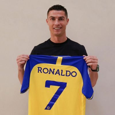 (ปัญหาแฟนๆ) 22/23 Al Nassr Jersey FC CR7บ้านเสื้อกีฬาฟุตบอลเสื้อกีฬาโรนัลโด้ S-4XL