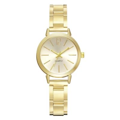 【July hot】 Explosive foreign trade watch womens fashion thin narrow strap gold steel belt quartz student wholesale