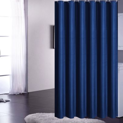 Navy Blue Shower Curtains Waterproof Solid Bath Curtains For Bathroom Bathtub Large Wide Bathing Cover 12 Hooks rideau de bain