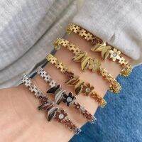 3PCS, Luxury Butterfly Charm Bangle For Women Girl Cute Pulseras Mujer Bijoux Femme 2022 Bohemian Jewelry