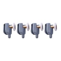 8Pc Shower Door Castors Rolls Shower Door Rollers Sliding Door Roller Guide Shower Spare Parts Glass Door Pulleys Wheels Runners Bathroom Roller Replacement (Single Wheel)