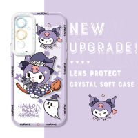 สำหรับ Tecno Pova 4ของแท้ตัวการ์ตูนกันกระแทก Cinnamoroll Kuromi คริสตัล Casing Ponsel นิ่มปกป้องกล้องเคสมือถือใสคลุมทั้งหมด