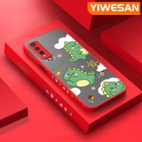 YIWESAN เคสสำหรับ VIVO Y20 Y20i,Y12s Y20 Y11s Y12A Y20T Y20s เมตร Y20S เคสลายการ์ตูนไดโนเสาร์น่ารักเคสซิลิโคนเคสโทรศัพท์โปร่งใสขอบสี่เหลี่ยมกันกระแทกปลอกป้องกันเลนส์กล้อง Y20S นิ่ม