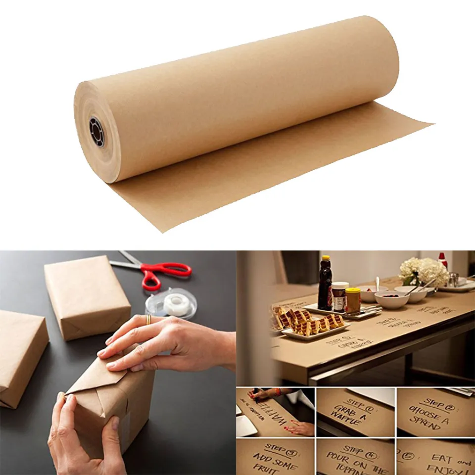 Black Kraft Wrapping Paper Roll,Recycled Kraft Paper for Packing,  Moving,Gift Wrapping,Postal,Parcel,Crafts,12 Inch x 100 Feet