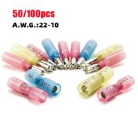 【YF】☒⊕☒  50/100PCS Shrink Connectors Elelctrical Cable Butt Crimp Terminals Female Male Insulated Wire