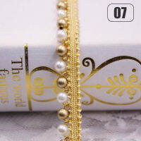 10yards Embroidery Pearl Beaded Lace Trims Knitting Strip Tassel Ribbon for Wedding Dress Clothes Accessories DIY Curtain Decor