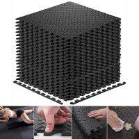 ◐❉ 12PCS 30x30cm Sports Protection Gym Mat EVA Leaf Grain Floor Mats Yoga Fitness Non-Slip Splicing Rugs Thicken Shock Room Workout