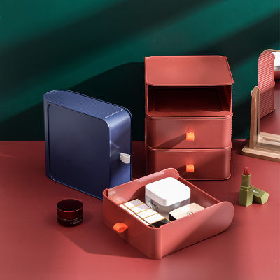 กล่องลิ้นชักเก็บของสีสันสวยงาม กล่องสำหรับจัดเก็บ กล่องเก็บอุปกรณ์เครื่องเขียน เครื่องสำอาง 1 กล่อง XLN0172