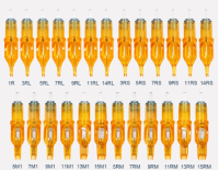 [ 20 ชิ้น / กล่อง  ] RS อุปกรณ์สักเข็มฮ็อค เดินเส้น Yellow DRAGON FLY  RS