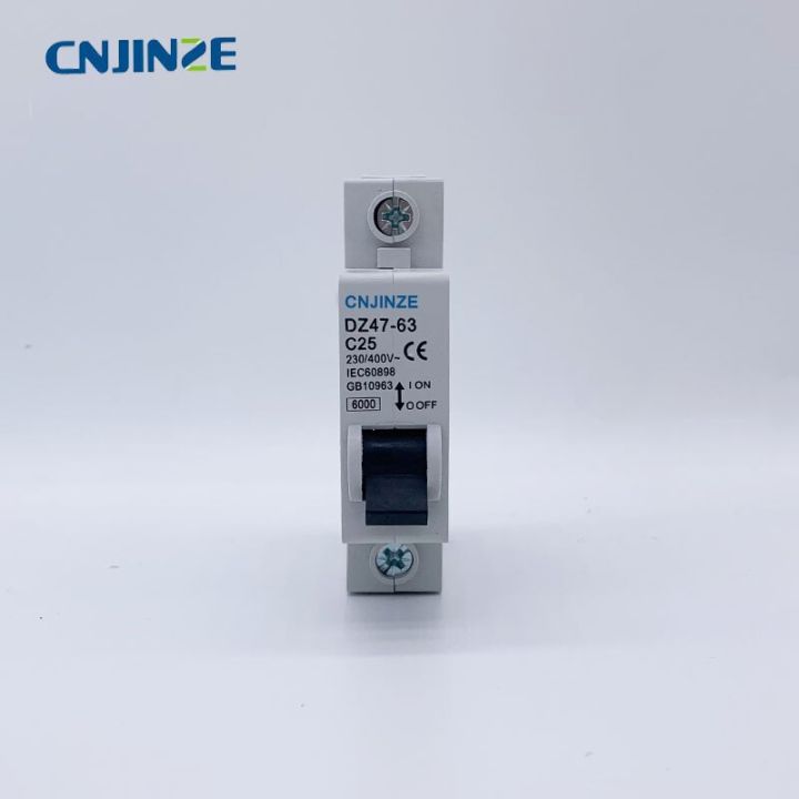 cnjinze-circuit-breaker-แรงดันต่ำ-miniature-air-breaker-1เสาสีม่วงสีดำ-handle-miniature-circuit-breaker-25a