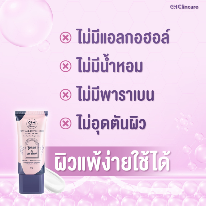 sunscreen-ch-clincare-sun-all-shield-spf-50-pa-25-g-กันแดดหน้า-กันแดดสูตรคุณหมอ-อ่อนโยน-ไม่มันเยิ้ม-ครีม-กันแดดซึมไว-ไม่เหนียว-ครีมกันแดดทาหน้า