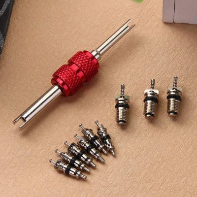 ：》{‘；； Car Air Conditioner Valve Core With Wrench Removal Installer Tool Vehicle Auto A/C R12 R134a Air Conditioning System Repair