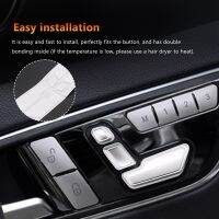 Car Zinc Alloy Door Seat Adjust Button Switch Cover Sticker Trim for C E ML Class W204 W212 W218 Accessories