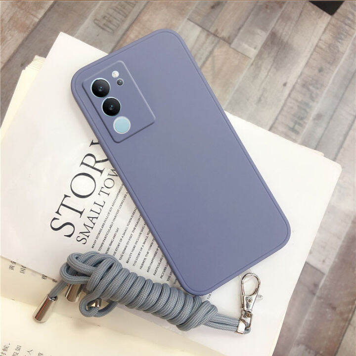 เคสสำหรับ-vivo-โทรศัพท์ใหม่-v29-5g-แฟชั่นผิวสัมผัสนิ่ม-tpu-ปลอกโทรศัพท์มือถือ-vivo-v29เรียบง่ายฝาครอบโทรศัพท์-vivov29-5g-พร้อมสายคล้อง