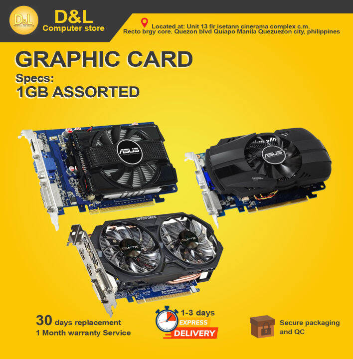 1GB ASSORTED / GRAPHICS CARD gpu [REFURBISHED] Lazada PH