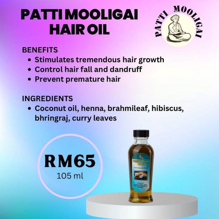 NEW [READY STOCK] Patti Mooligai Hair Oil | Lazada