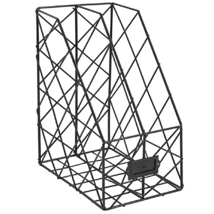 Nordic Wrought Iron Desktop File Rack Desk Bookshelf Library Simple