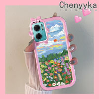 เคส Chenyyyka สำหรับ Xiaomi Redmi 10 5G Redmi Note 11E 5G Redmi 11 Prime 5G ลายดอกไม้น้ำมันเคสสุดสร้างสรรค์สีสันน่ารักกล้องมอนสเตอร์ตัวเล็กนิ่มสำหรับเลนส์ซิลิโคนใสกันกระแทกแบบใสง่ายเคสป้องกัน