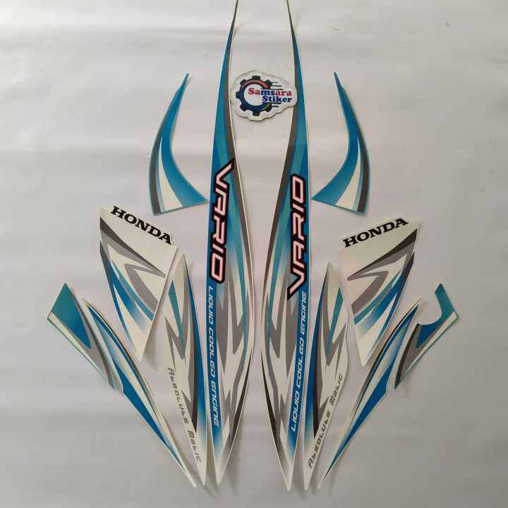 Stiker Motor Honda Vario Cw 110 2012 Full Putih-Biru | Lazada Indonesia