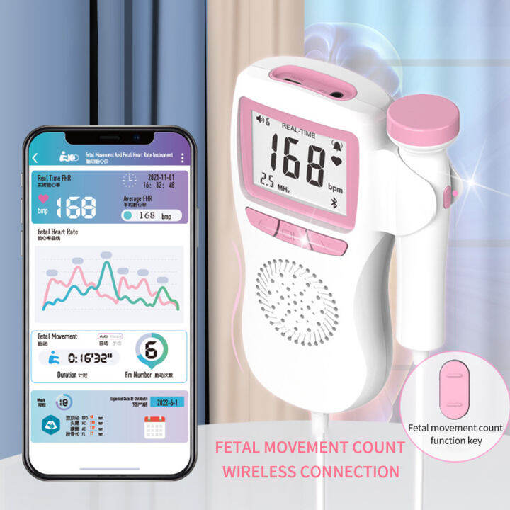 2.5MHZ Fetal Heart Rate Baby Monitor Fetal Movement Monitoring Noise