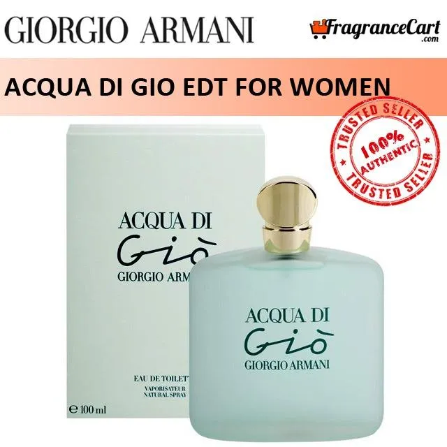 Giorgio Armani Acqua di Gio EDT for Women (100ml) Eau de Toilette [Brand  New 100% Authentic Perfume/Fragrance] | Lazada Singapore