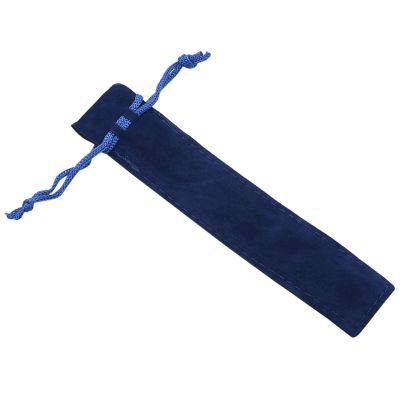 150 Pcs Blue Velvet Pen Pouch Sleeve Holder Single Pen Bag Case Pencil Bag