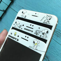 （HOT) Snoopy สำหรับ Apple 6s ฟิล์มนิรภัย 8 ฟิล์มสีขอบไม่แตก 7plus ฟิล์มลายการ์ตูนขอบนุ่ม