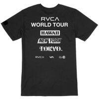 RVCA logo graphic cotton O-neck T-shirt for men