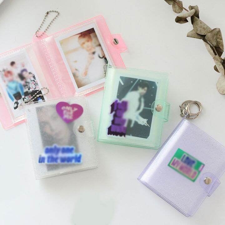 cw-1-inch-photo-albums-16-sticker-with-keychain-pendant-star-picture-storage-book